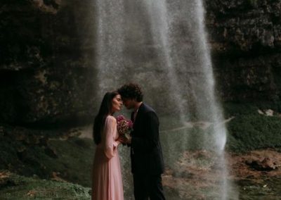 waterfall - adventure elopement Europe - Patricia Lynch photographer