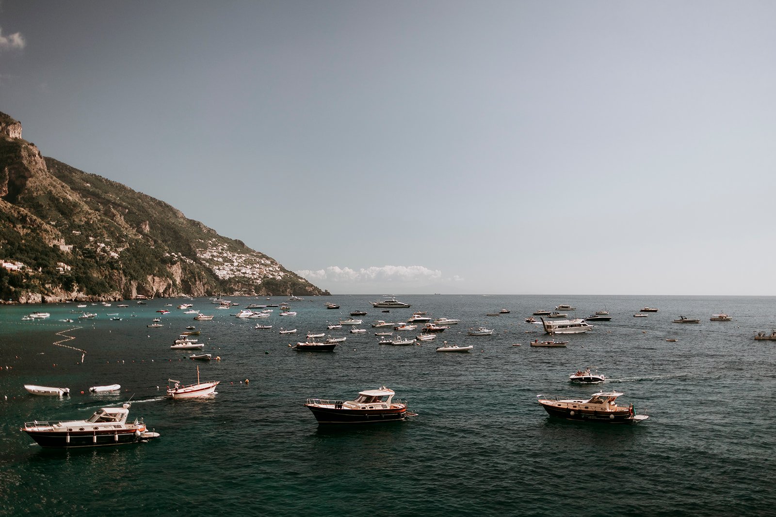 Positano wedding elopement, bride and groom, boat Positano,  vintage car Positano, Elopement photographer Amalfi Coast 