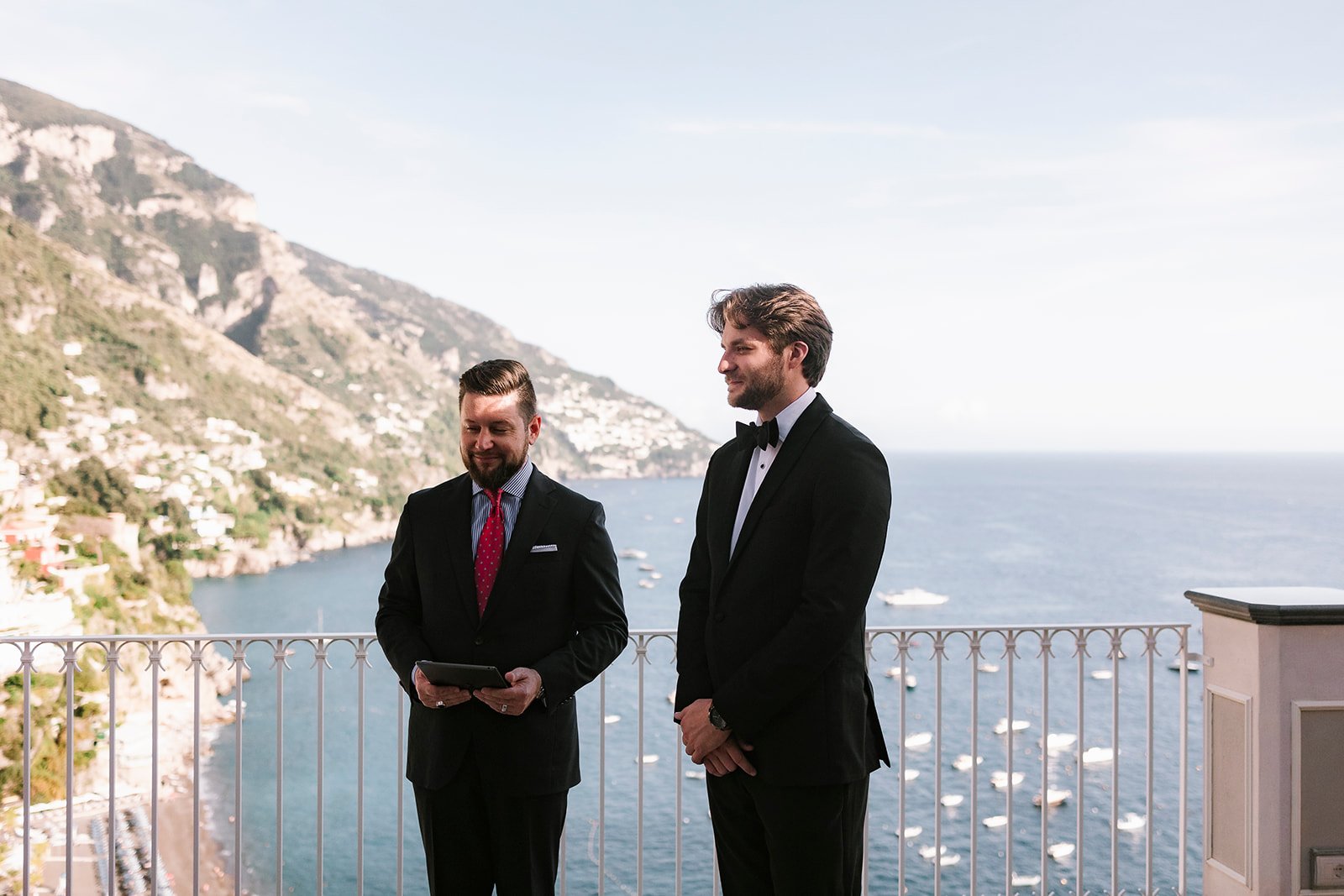 groom , ceremony in Positano 