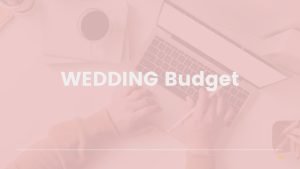 wedding budget